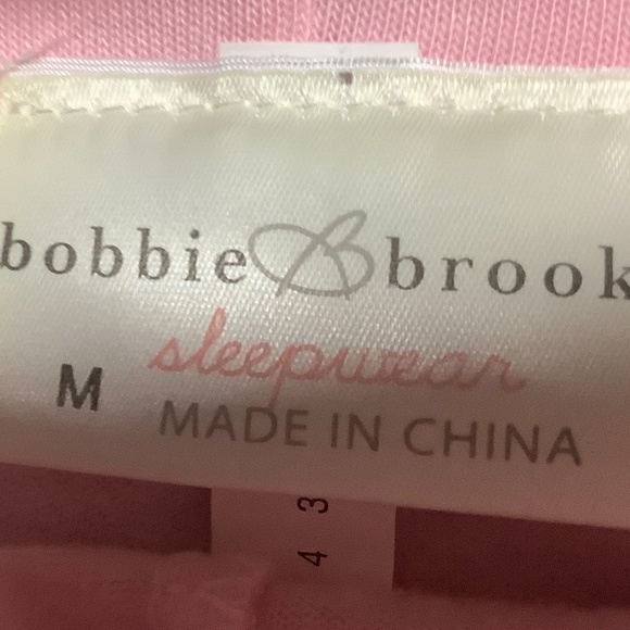 New ladies M, gray & pink 2 pc pj set, Pajamas all day, long sleeve top, shorts - Picture 2 of 5